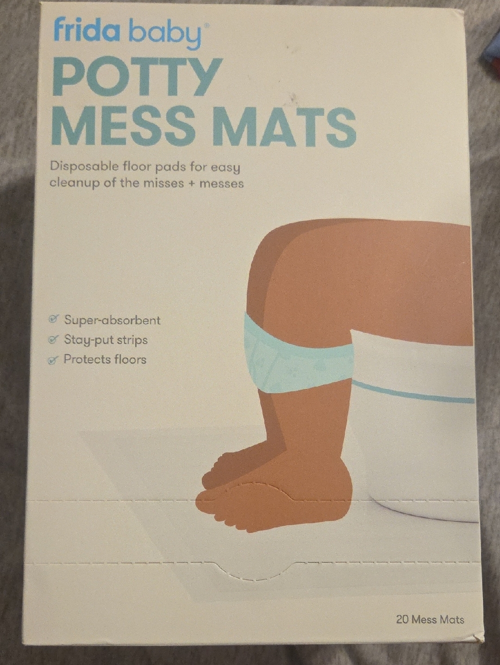 Frida Baby Potty Mess Mats Disposable Floor Pads For Easy Cleanup. Potty Train